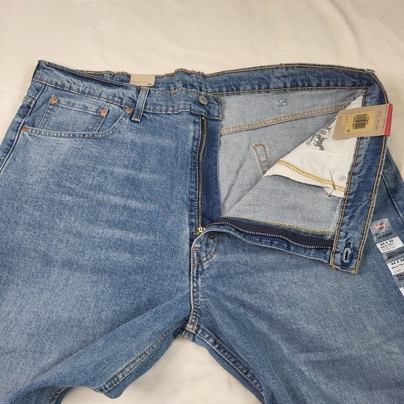 Men's Levi's 550 Relaxed-Fit Stretch Straight Blue Jeans 44x32 New Big & Tall - Picture 11 of 16